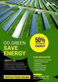 Solar energy Flyer A3 template