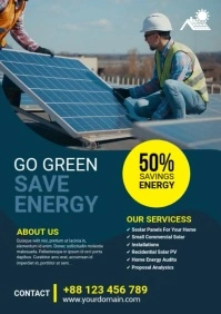 Solar energy Flyer A3 template