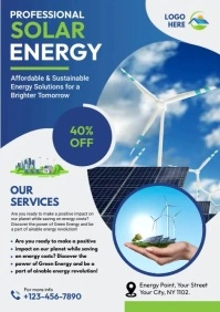 Solar energy Flyer A4 template