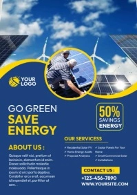 Solar energy Flyer A3 template