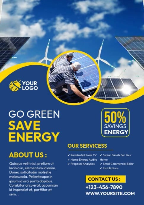 Solar Dealflyer Copy of Solar energy Flyer | PosterMyWall
