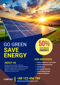 Solar energy Flyer A3 template