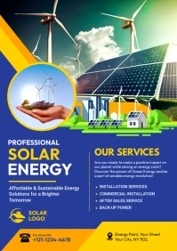 Solar energy Flyer A4 template