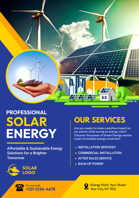 Solar Fliers Solar energy Flyer Template | PosterMyWall