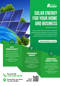 Solar energy Flyer A4 template