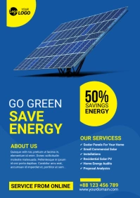 Solar energy Flyer A3 template