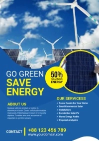 Solar energy Flyer A3 template