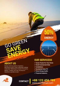 Solar energy Flyer A5 template