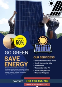 Solar energy Flyer A3 template