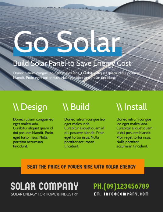 Solar Energy Flyer Template | PosterMyWall