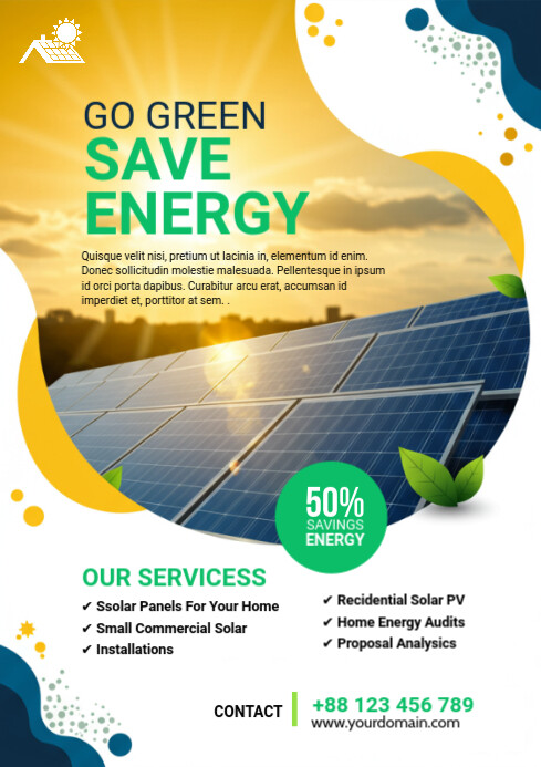 Solar Dealflyer Copy of Solar Energy Flyer Template | PosterMyWall