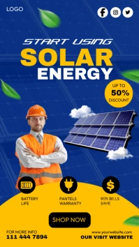 Solar energy Instagram story template