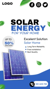 solar energy Instagram story post template