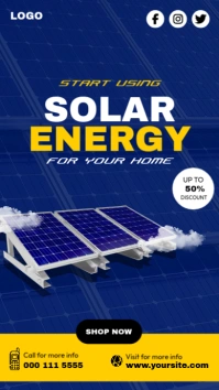 Solar energy Instagram story template