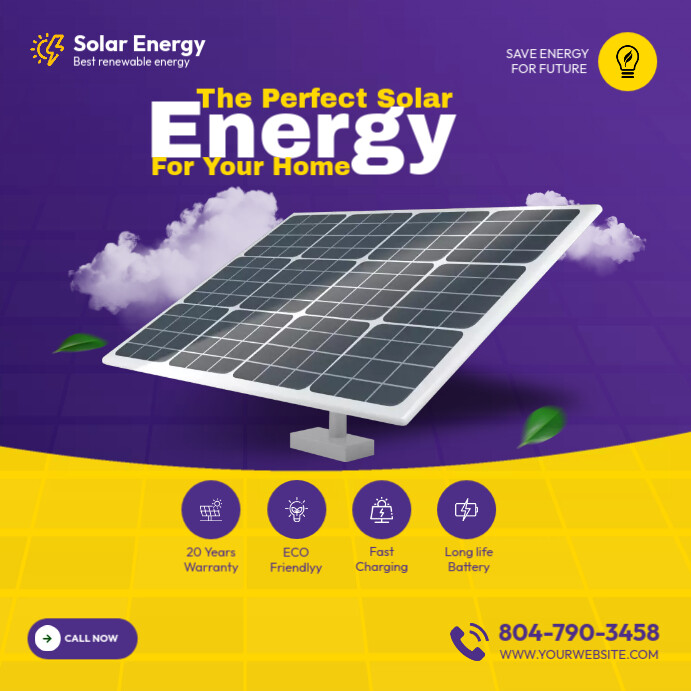 Solar Panel Advert Solar energy promotional video ad template | PosterMyWall