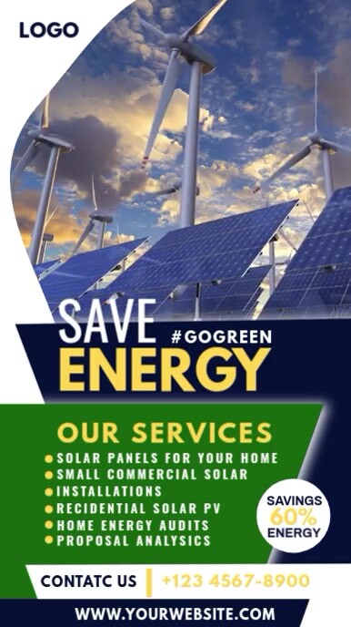 Solar Energy Services Flyer História do Instagram template