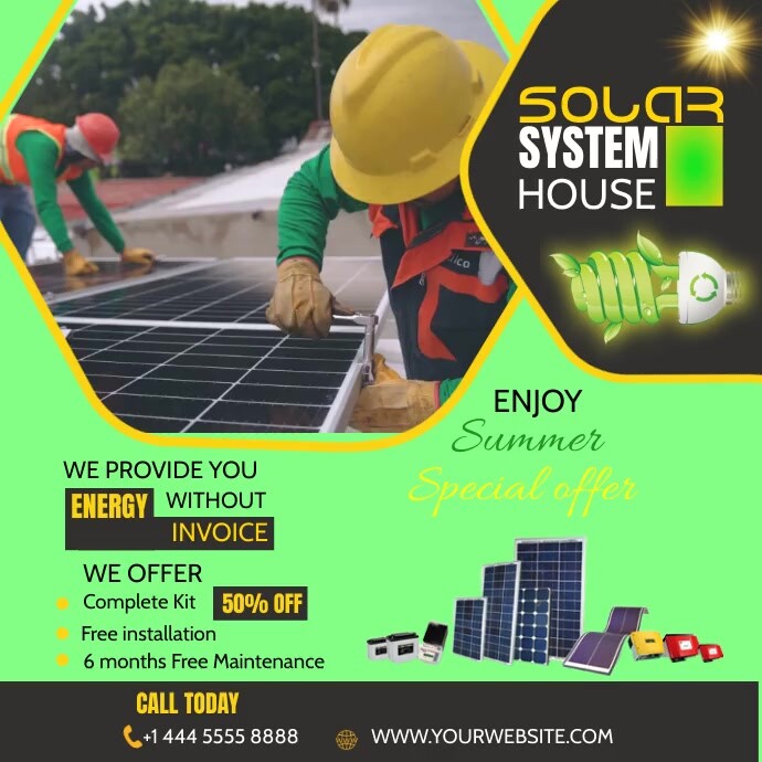 Solar Dealflyer Solar Energy Promotion Template | PosterMyWall