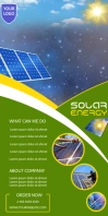 solar energy system sale flyer template Roll Up Banner 3' × 6'