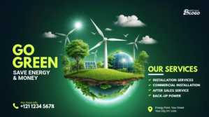 Solar Energy Twitter Post template