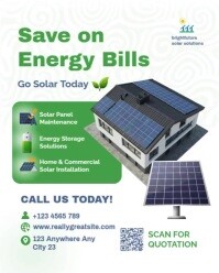 Solar Energy Video Poster Template – Green Power & Renewable Energy Ad Instagram Portrait