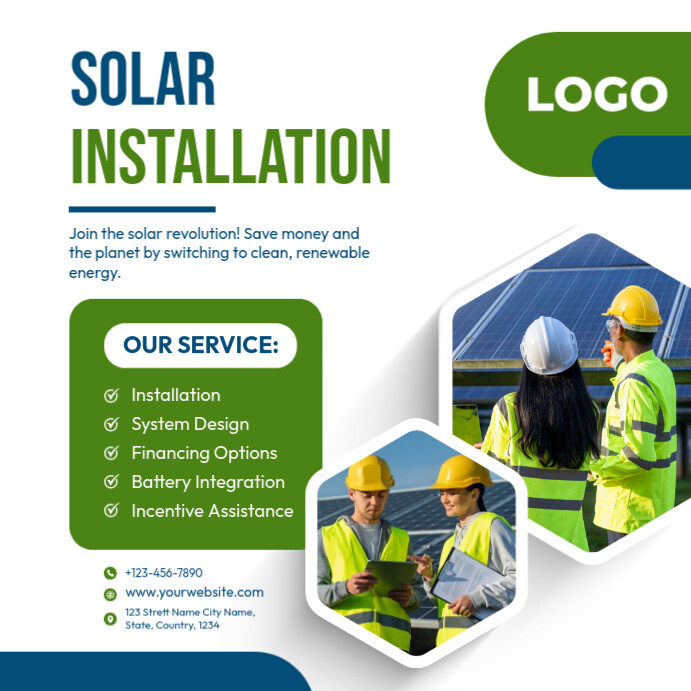 Solar installation Ad Template | PosterMyWall