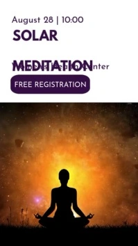 solar meditation women health center Digital Display (9:16) template
