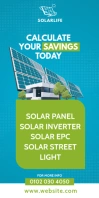 Solar Panel Ad Roll Up Banner 3' × 6' template