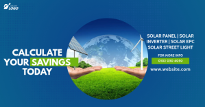 Solar Panel Ad Facebook 共享图片 template