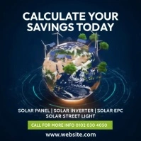 Solar Panel Ad Instagram Plasing template