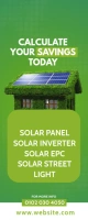 Solar Panel Ad Roll Up Banner 2' × 5' template