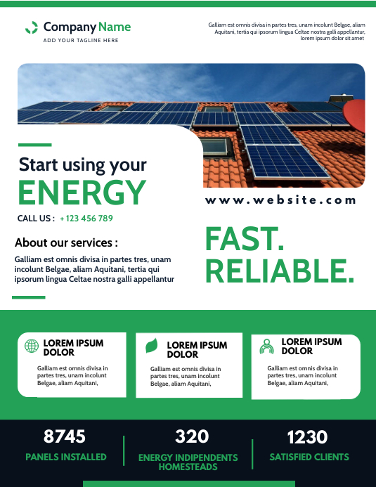 solar panel agency installation flyer adverti Template PosterMyWall
