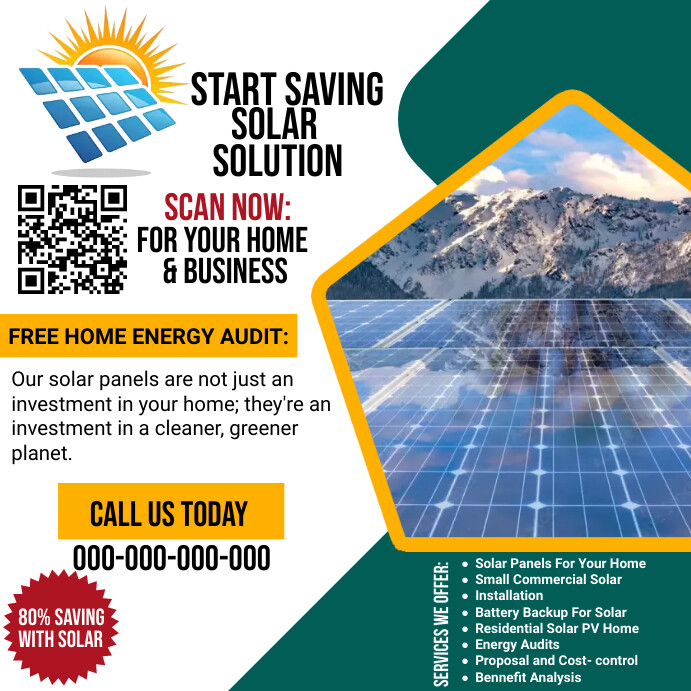 Copy of solar panel flyer | PosterMyWall
