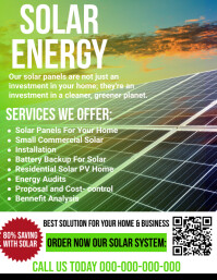 solar panel flyer Template | PosterMyWall