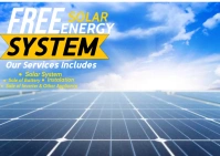 solar panel flyer Postcard template