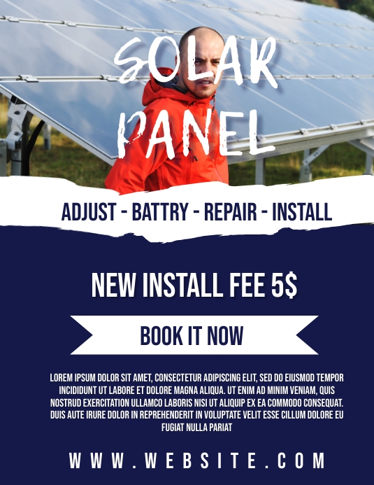 solar panel flyer Template | PosterMyWall