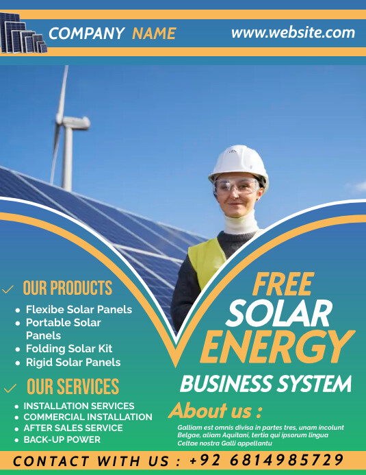 solar panel flyer Template | PosterMyWall