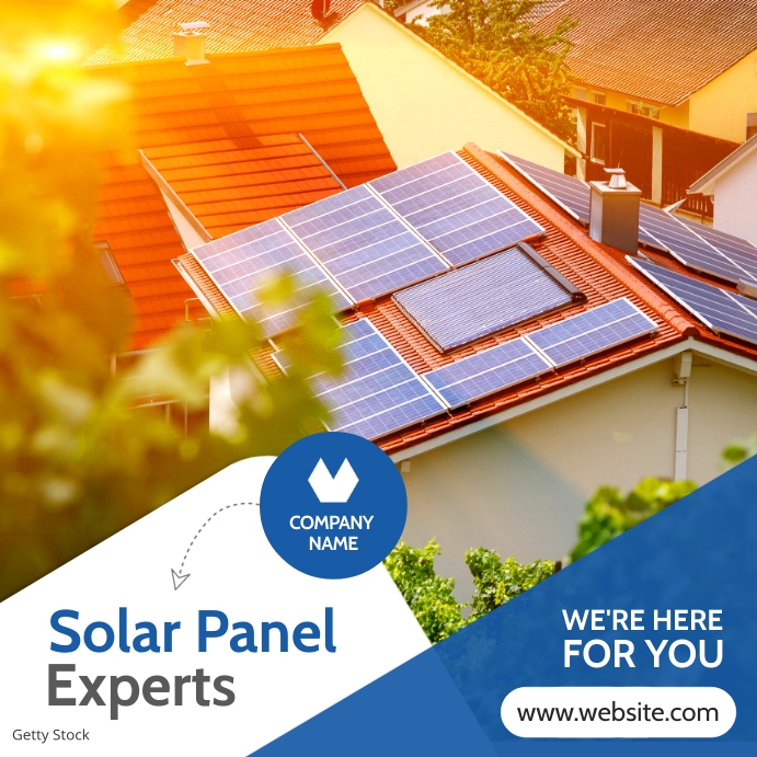 solar panel installation minimal advertising Template | PosterMyWall