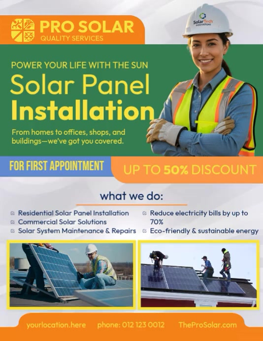 Solar Energy Services Flyers Template | PosterMyWall