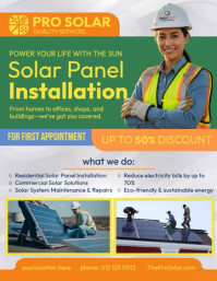Solar Panel Installation Services Pamflet (Letter AS) template