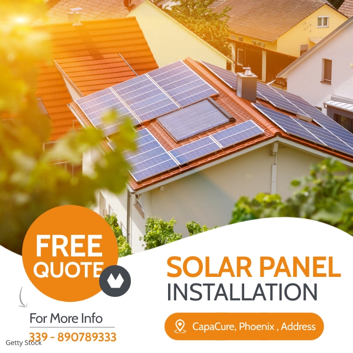 Solar Panel Blog Posts Solar panel installation services instagram p Template | PosterMyWall