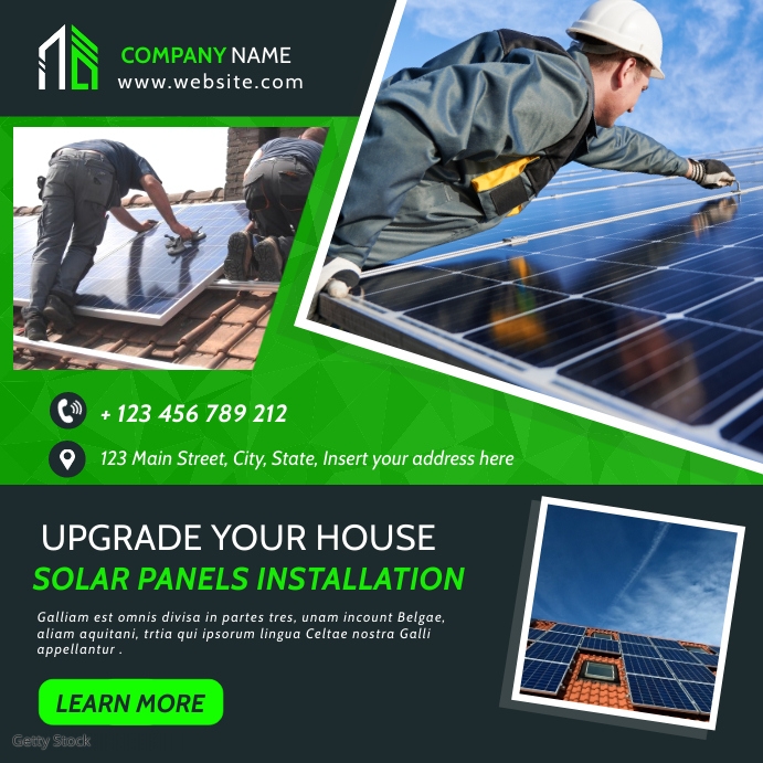 Copy of Solar panels installation services advertisem | PosterMyWall