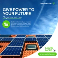 solar panels marketing advertising Instagram Post template