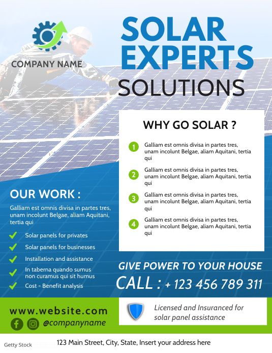 Copy of solar panels professional services advertisem | PosterMyWall