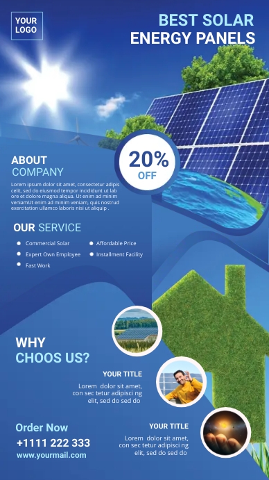 Solar Power Digital post Template | PosterMyWall
