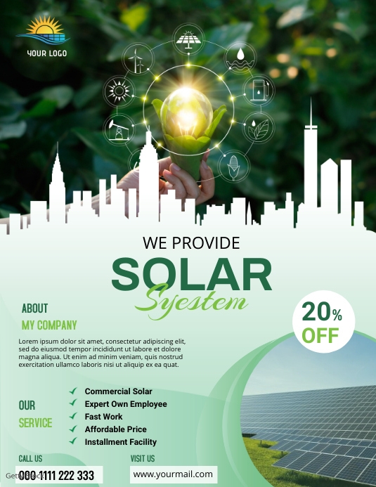 Solar Fliers Solar Power Flyer Template | PosterMyWall
