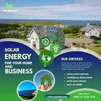 Solar Power Instagram post template
