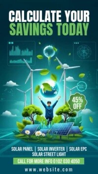 Solar Power Instagram Story template
