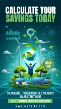 Solar Power Instagram Story template