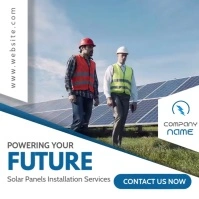solar power installation services Instagram Post template