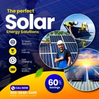 Solar power panels installation services solutions advertisement flyer design template